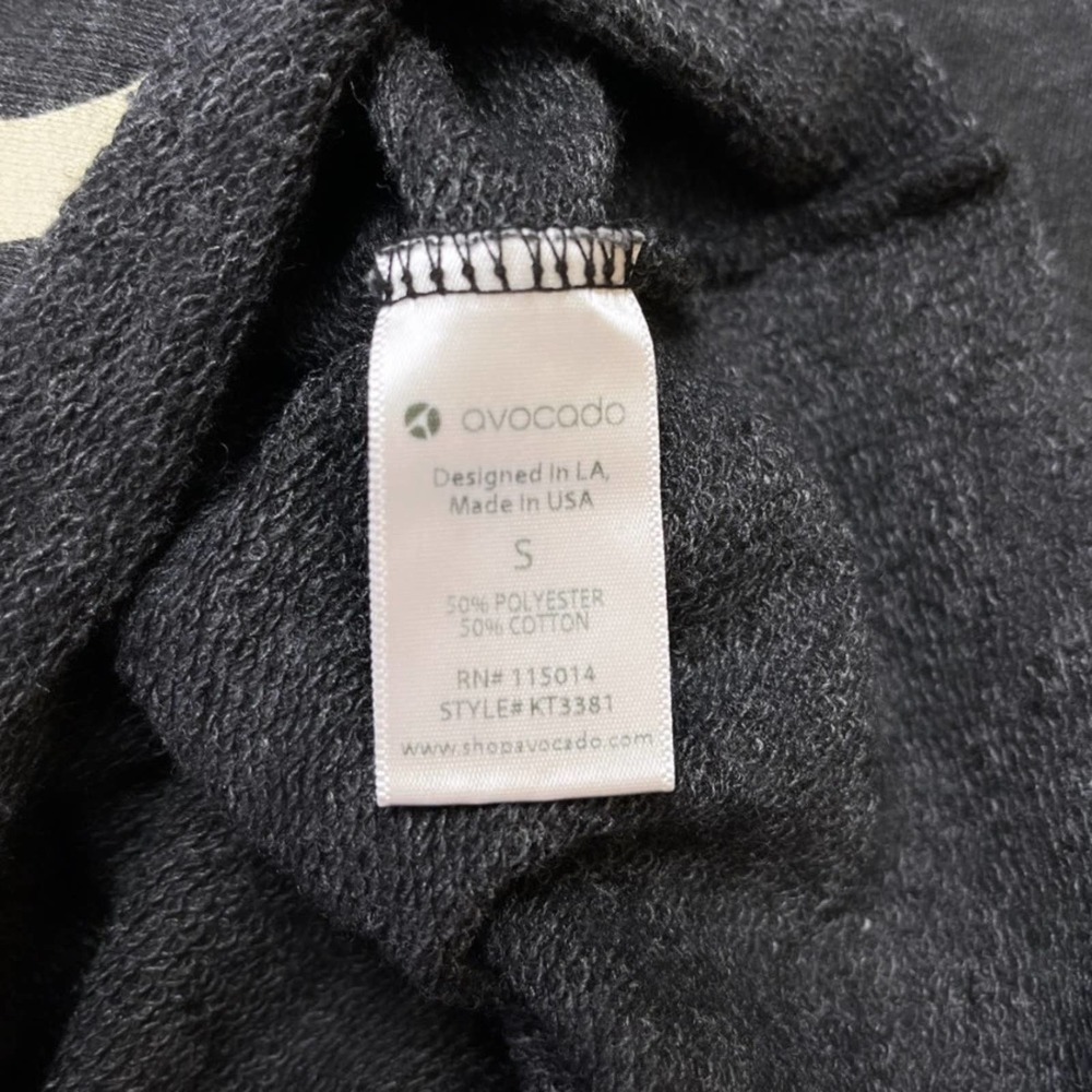 Avocado Active | Grey Atheltic Oversized Cropped Raw Hem Hoodie S - Picture 8 of 11